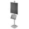 Azar Displays Sky Tower Display w/ 22"W x 28"H Snap Frame & Steel Brochure Shelf 300291-SLV - alternate 1